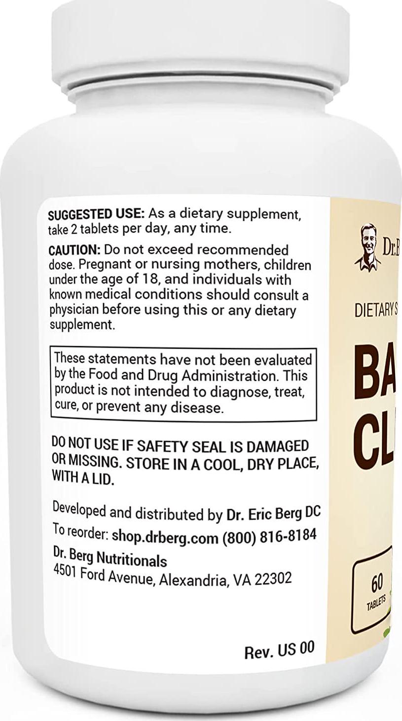 Dr. Berg's Bacti-Cleanse - 8in1 Immune Booster Supplements with Digestive and Inflammation Support Formula - Natural Phytonutrients Minerals and Rich in Antioxidants w/ Vitamin D3 and Zinc - 60 Capsules