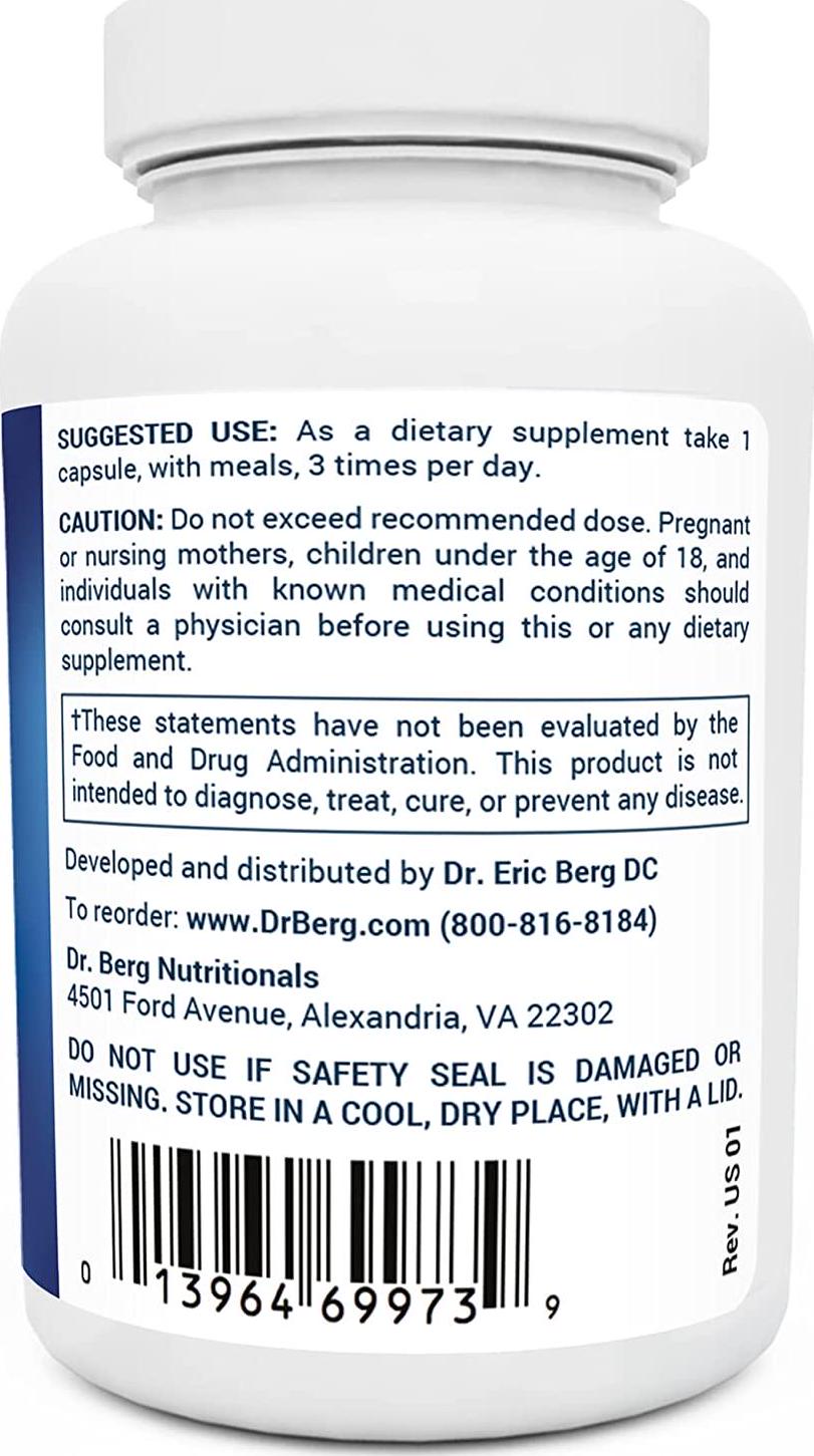 Dr. Berg’s Adrenal Stress Advanced Formula - Reduce Stress and Anxiety Relief Supplement - Mood Support, More Focus, Feel Relaxed - Cortisol Manager w/ Ashwagandha Extract - 90 Capsules
