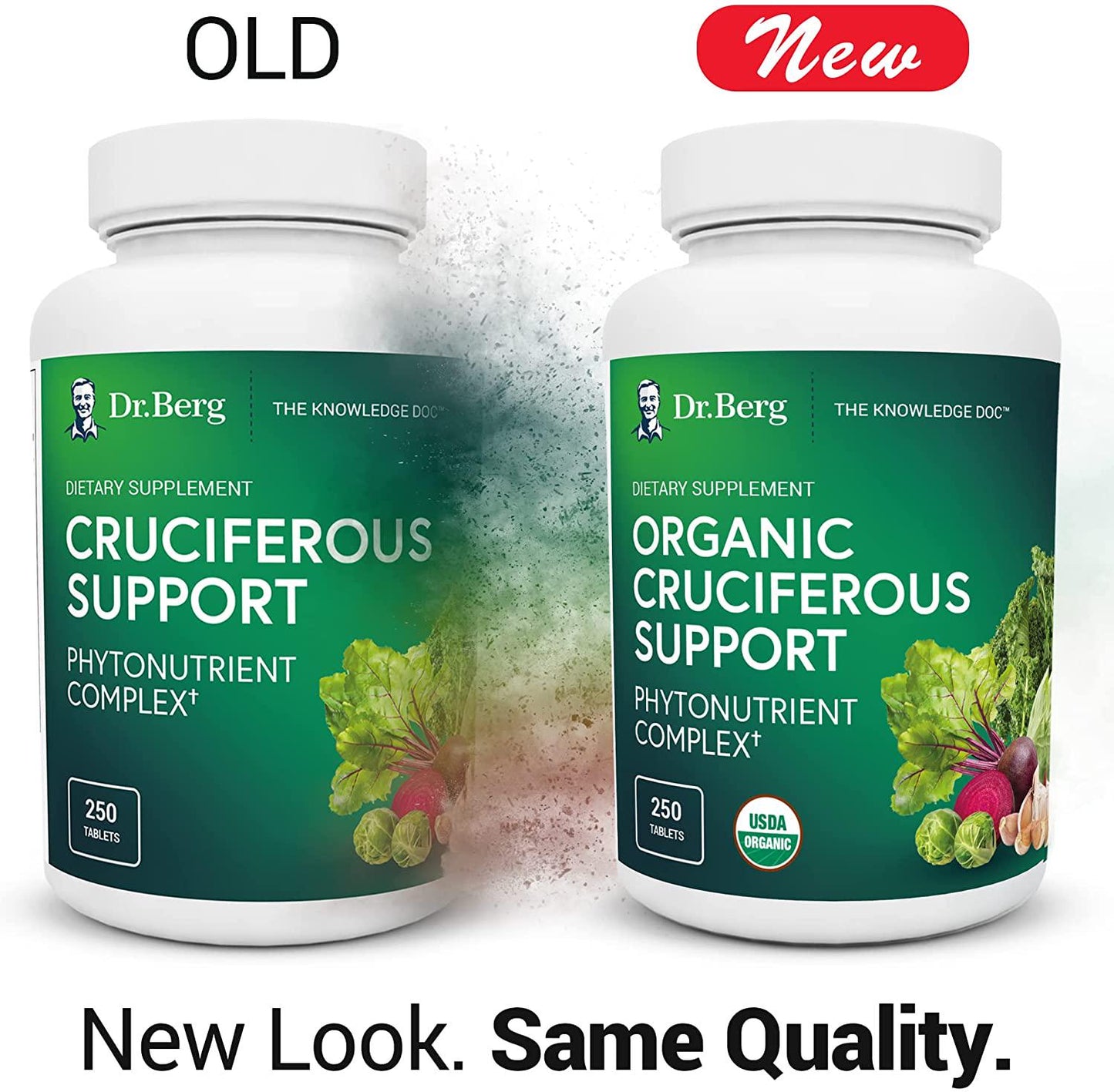 Dr. Berg's Cruciferous Superfood - Whole Food Vegetable Supplement w/ Organic Freeze-Dried Phytonutrient and Antioxidants Blend - Boost Energy, Support Immune System and Liver Detox - 250 Veggie Capsules