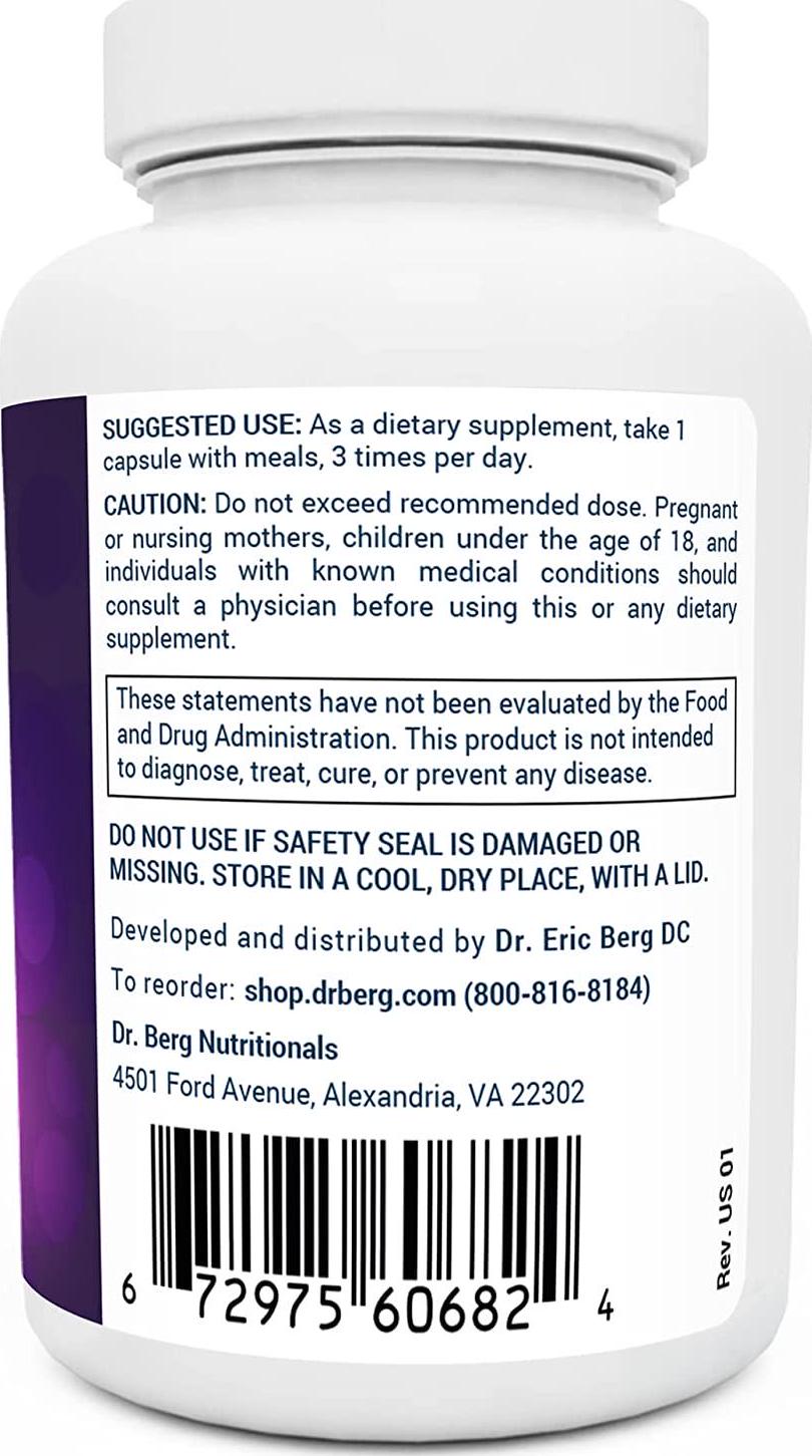 Dr. Berg's Gallbladder Support Supplements Vegan Formula - Contains Plant-Based Enzymes for Relief of Bloating, Constipation, and Gas - Better Digestion and Normal Bile Levels - 90 Vegetarian Capsules