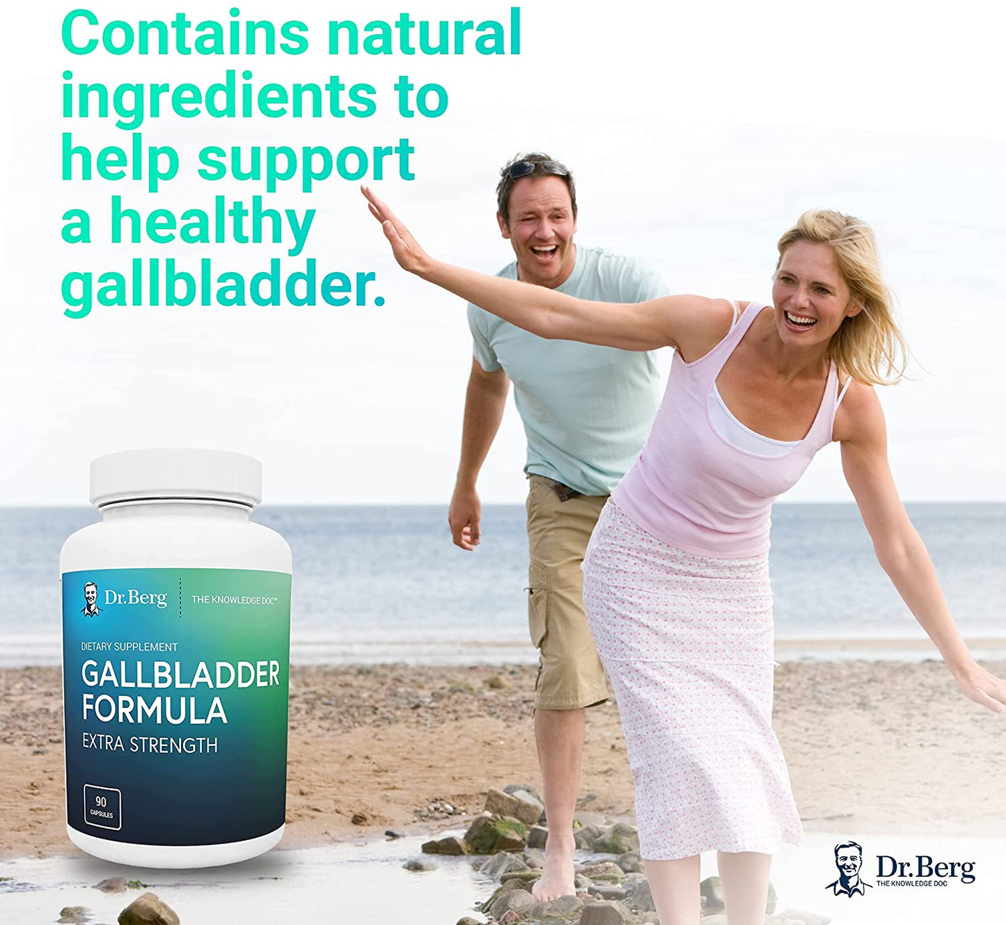 Dr. Berg’s Gallbladder Formula Extra Strength - Liver Support Health Supplement with Purified Bile Salts and Enzymes For Better Digestion Improved Absorption of Nutrients - 90 capsules (1 Pack)