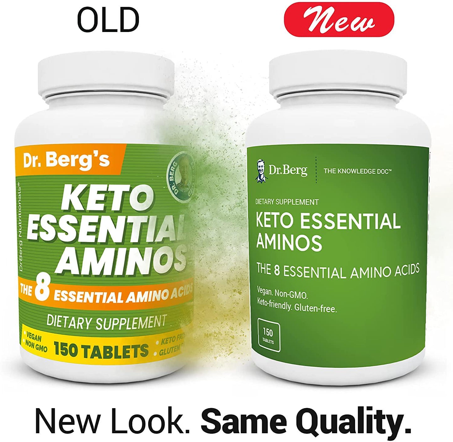 Dr. Berg's Keto Essential Aminos - Contains 8 Essentials Amino Acids -Keto Friendly and Rich in Protein Vegan Tablets - Workout and Muscle Recovery Energy Supplements - Support Healthy Hormones -150 Tabs