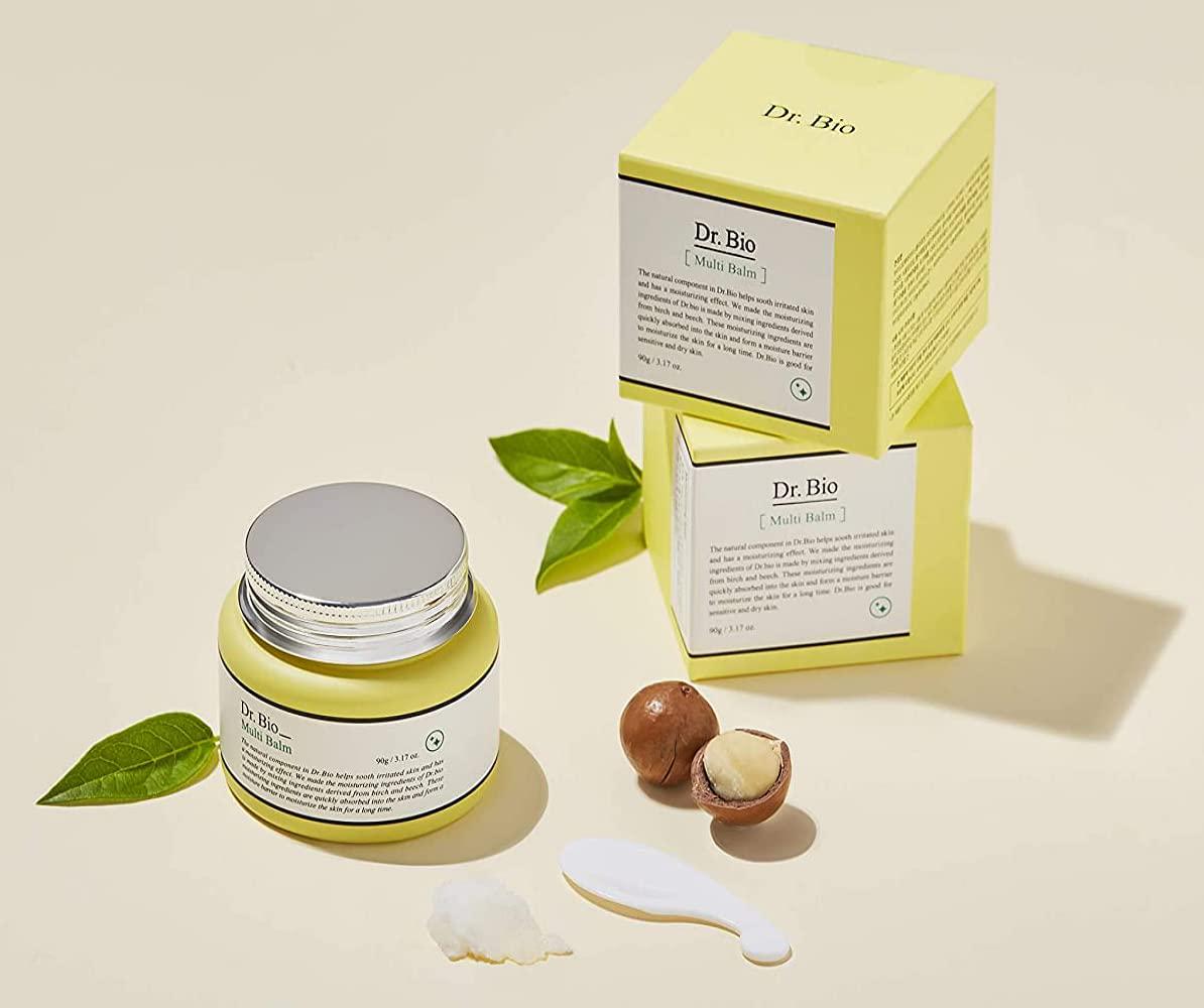 Dr.Bio Multi Balm for Cracked and Dry Skin | Made with Organic Beeswax and Avocado Oil, For Dry Lips, Hands, Chin or Cheeks