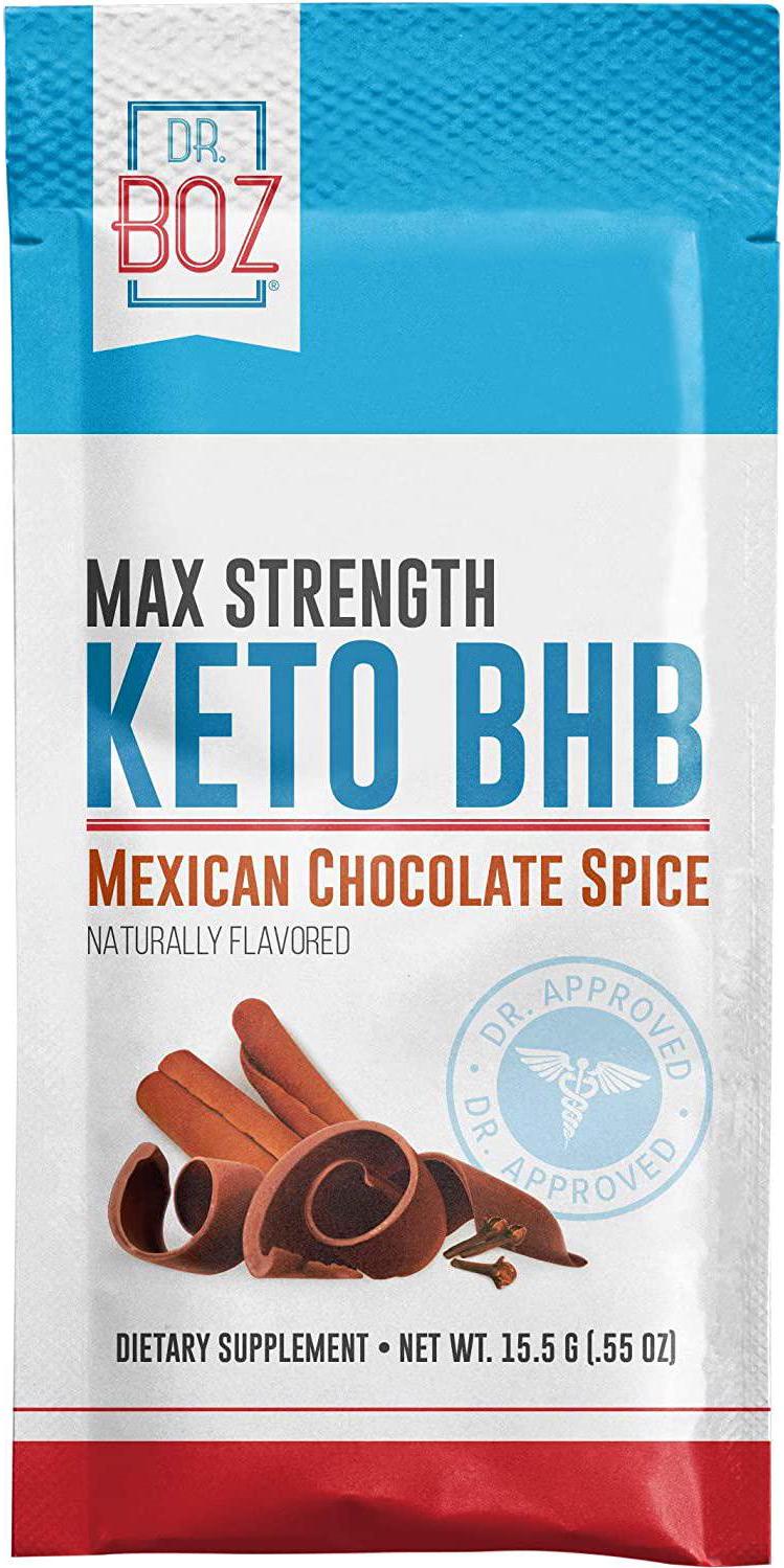 Dr. Boz Max Strength Keto BHB Powder [20 Sachets,16.6g] -Best Keto Supplement for Weight Loss - Keto Supplement | Keto Shake Keto Diet BHB Powder - [Mexican Chocolate Spice]