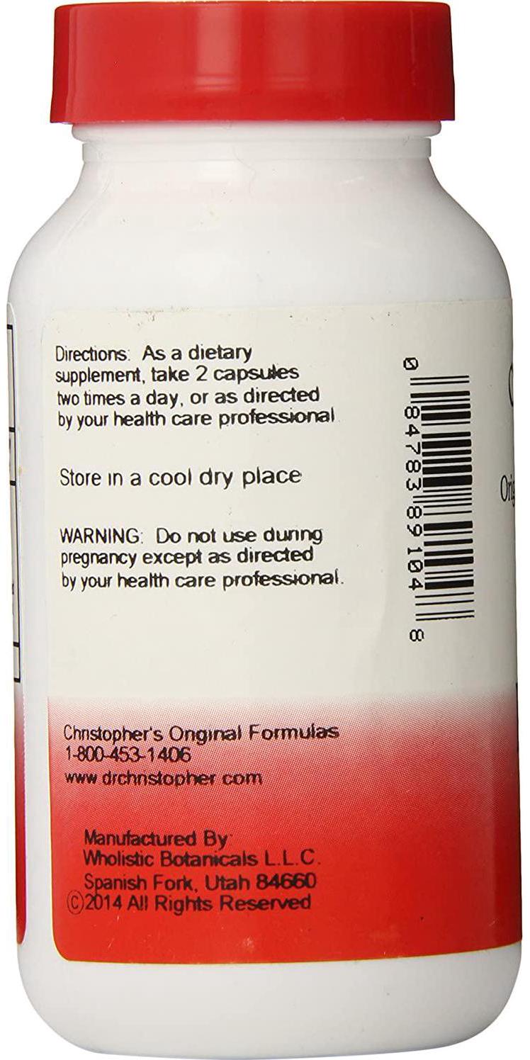 Dr. Christopher's Original Formulas Kidney Formula Capsules, 475 mg, 100 Count