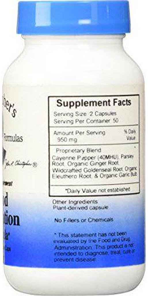 Dr. Christopher Blood Circulation Formula 100 Vegetarian caps