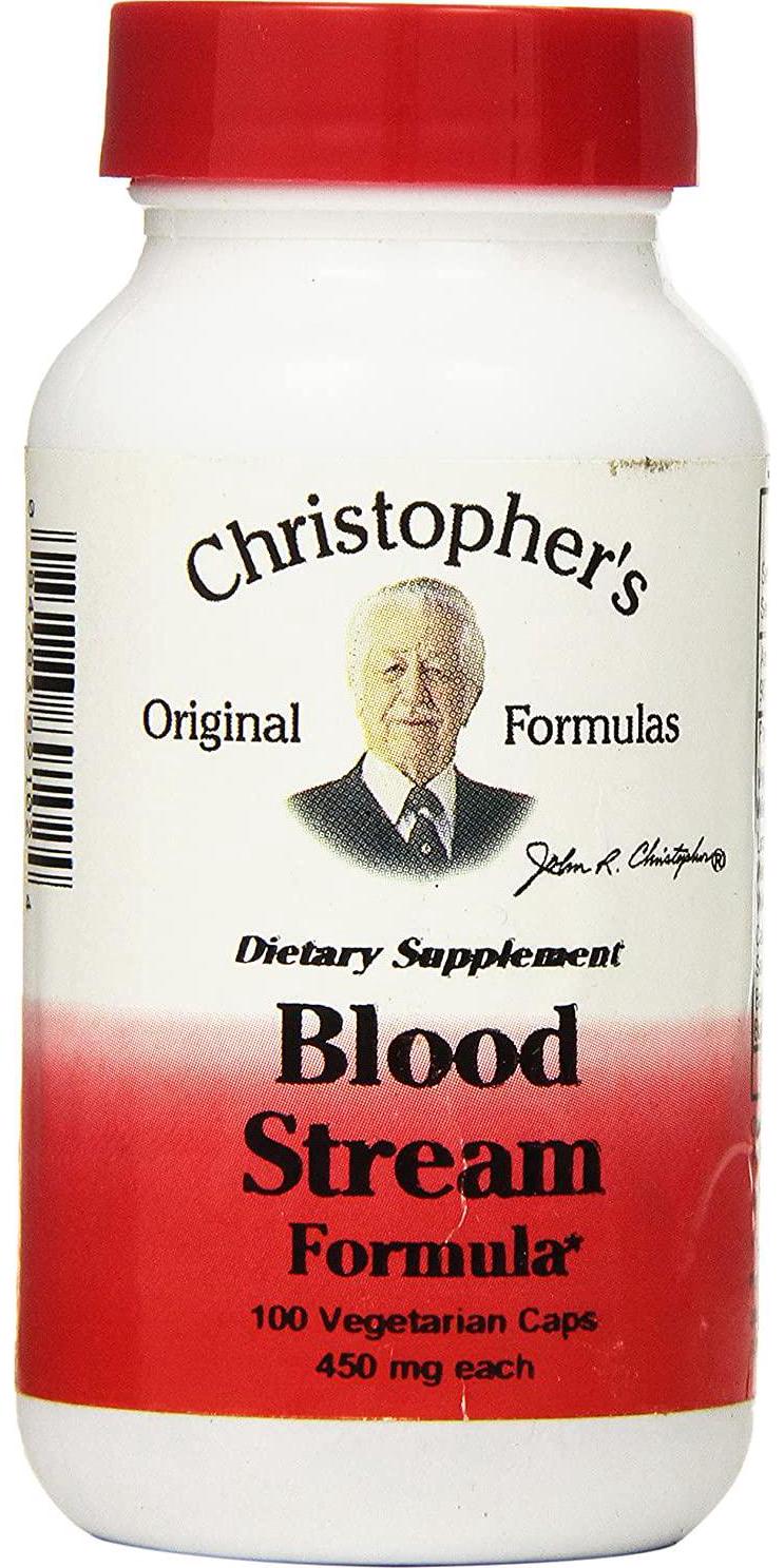 Dr. Christopher's Formula Dr. Christopher Blood Stream Formula 100 Vegetarian Caps, 450 Mg.