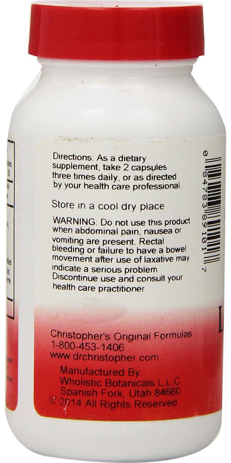 Dr. Christopher's Original Formulas Lower Bowel Formula Capsules, 100 Count
