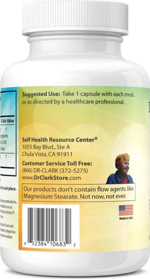 Dr. Clark Pancreatin and Lipase Enzyme Supplement, 500mg, 100 Capsules