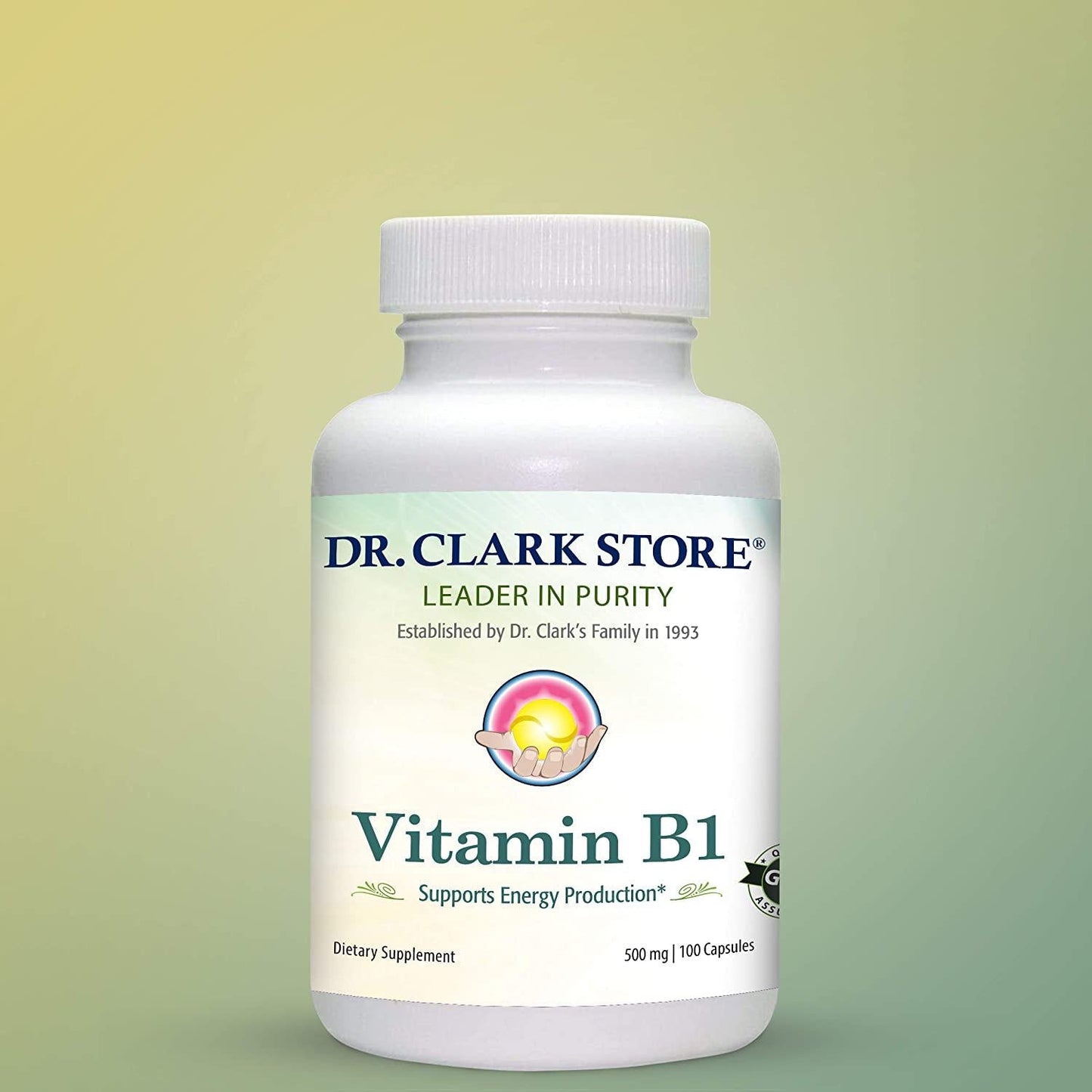 Dr. Clark Vitamin B1 Supplement, 500mg, 100 Capsules