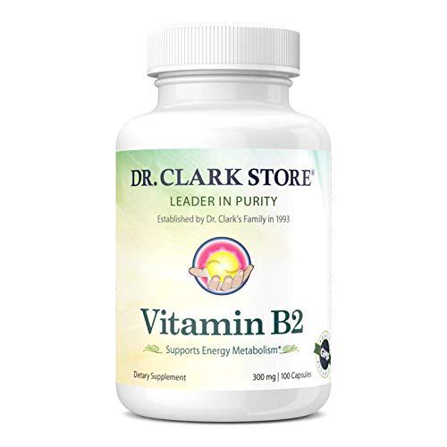 Dr. Clark Vitamin B2 Supplement, 300mg, 100 Capsules