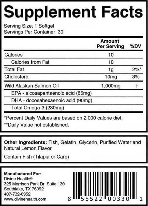 Dr.Colbert's Wild Alaskan Salmon Omega-3 Containing Natural Sources of Omega-3, DHA and EPA - Formulated by Dr. Don Colbert