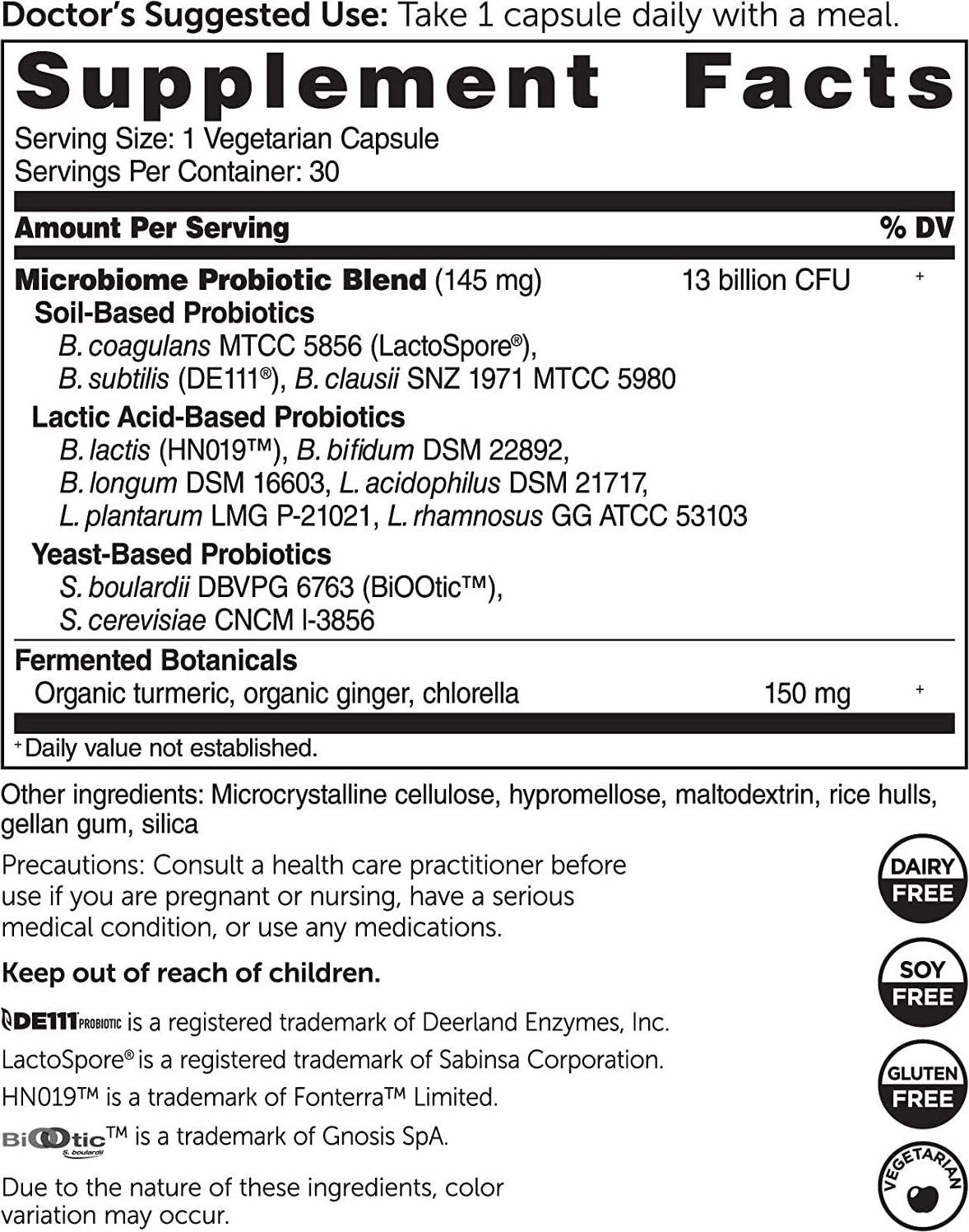 Dr. Drew Sinatra’s LifeBiome Gut Restore Advanced, Maximum Strength Microbiome Probiotic with Fermented Botanicals, 11 Multi Strains, 30 Once-Daily Capsules, Vegetarian, Soy-, Dairy-, and Gluten Free