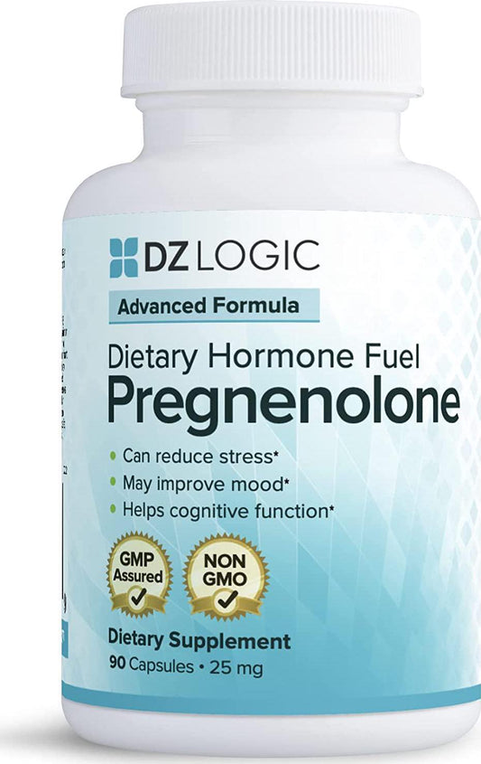 Dr. Dzugan's Advanced Pregnenolone Formula :: Non-GMO, GMP Certified, Gluten Free! :: 25mg 90 Caps :: for Mood, Mental Sharpness, Stress