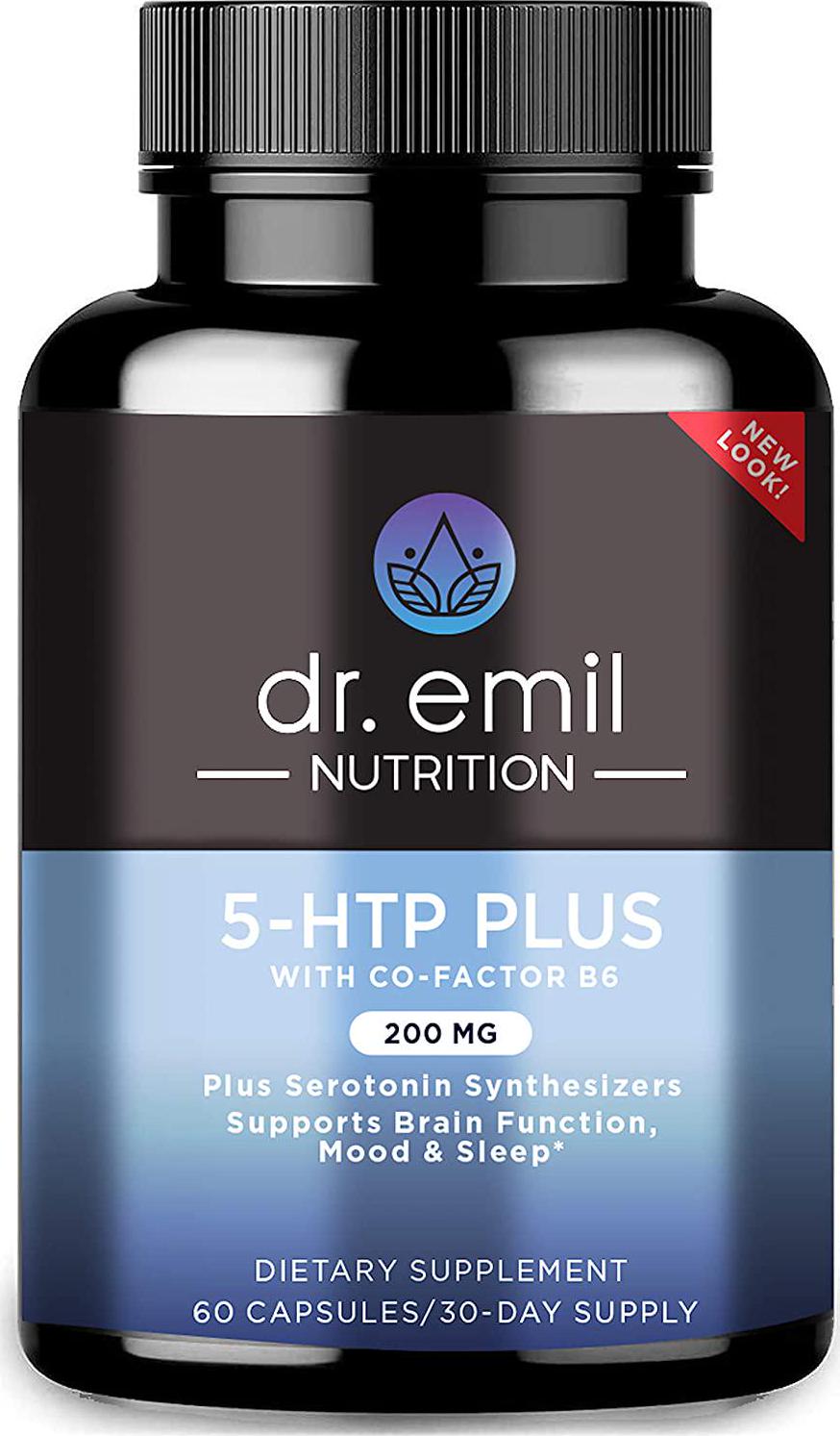 Dr. Emil Nutrition 200 MG 5-HTP Plus Serotonin Synthesizers and Cofactor B6 for Improved Serotonin Conversion for Serotonin Boost, Mood and Sleep Support, 30 Day Supply