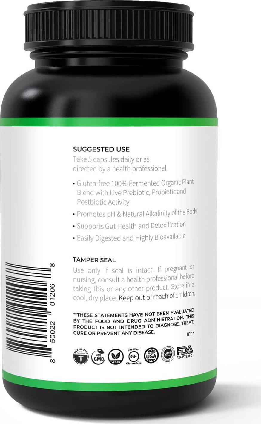 Dr. Eric Snow Green Power Dietary Supplement, Highly Absorbent Organic Green Superfood Capsules, 150 Capsules