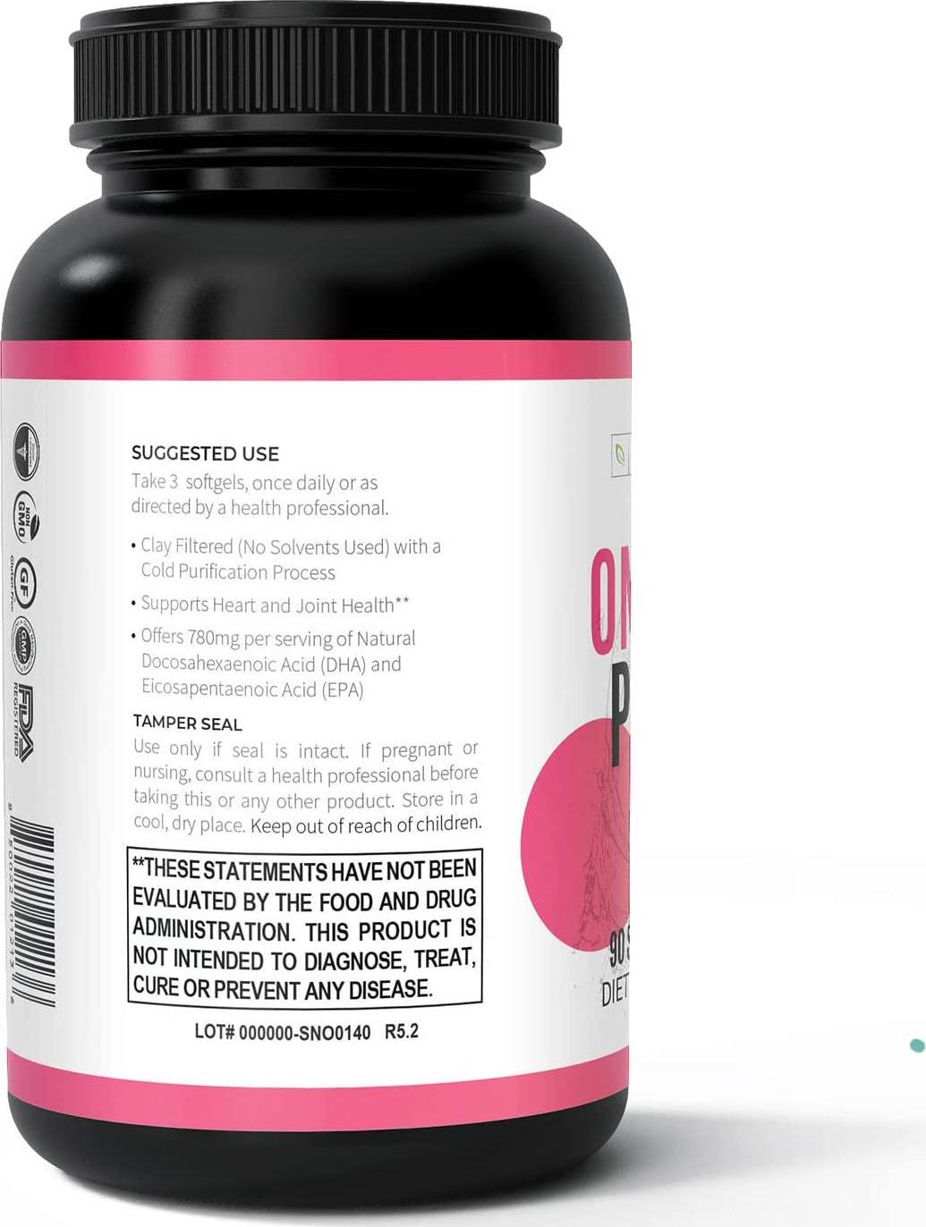 Dr. Eric Snow Omega 3 Power Dietary Supplement, Highly Absorbent Omega 3 Capsules, 90 Softgels