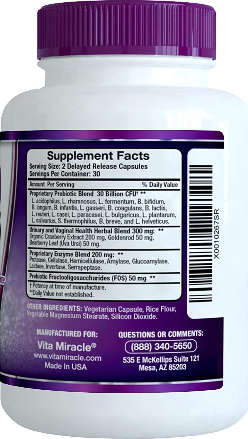 Dr Formulated Probiotics for Women - Once Daily Womens Probiotic Supplement for Digestive and Urinary Health Raw Organic Delayed Release Veggie Capsule + Prebiotics 30 Billion CFU 18 Strains