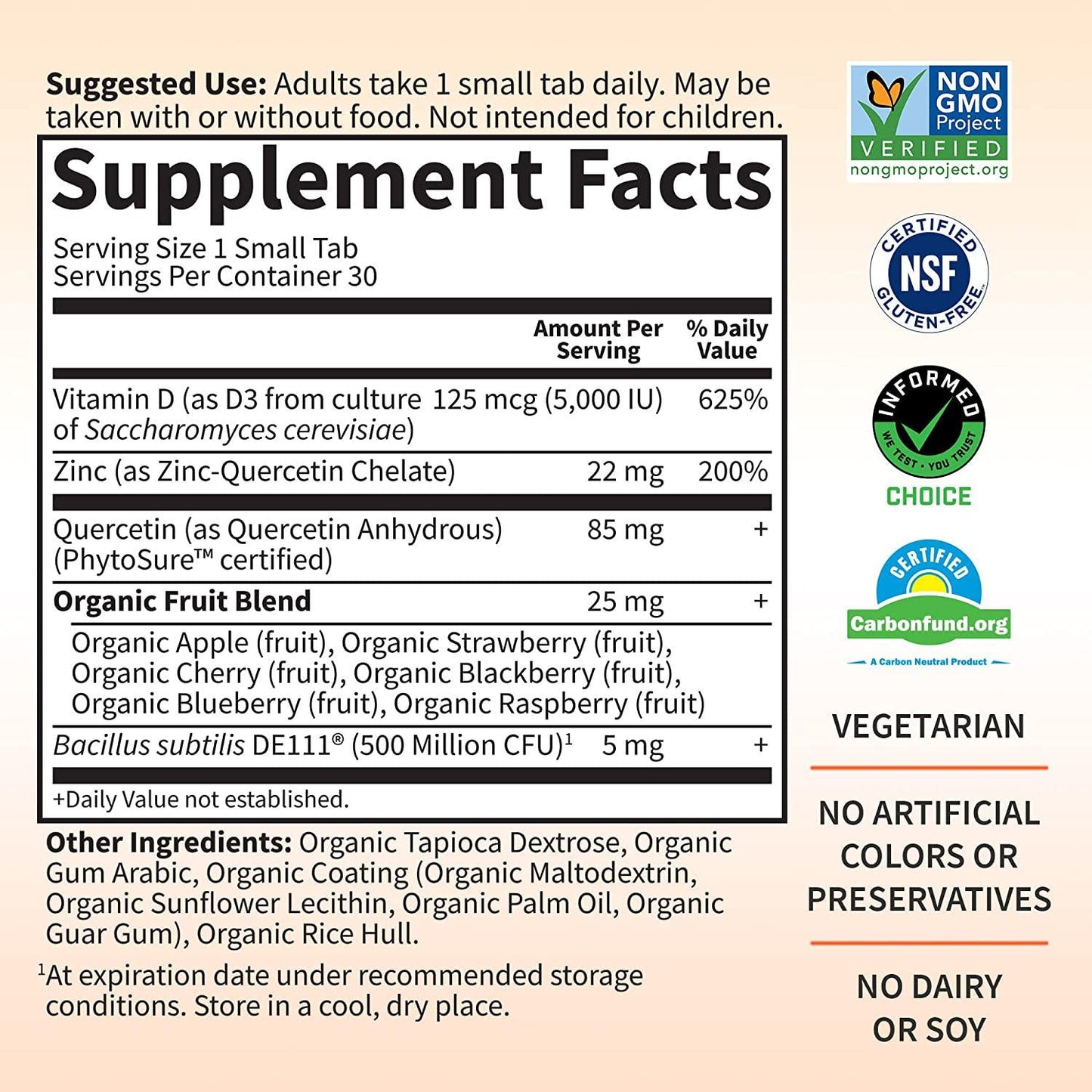 Dr. Formulated Vitamin D3 5,000 IU and Zinc 30ct