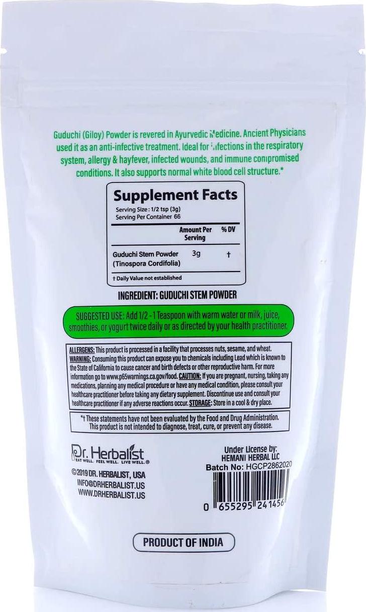 Dr. Herbalist Guduchi Powder 200g