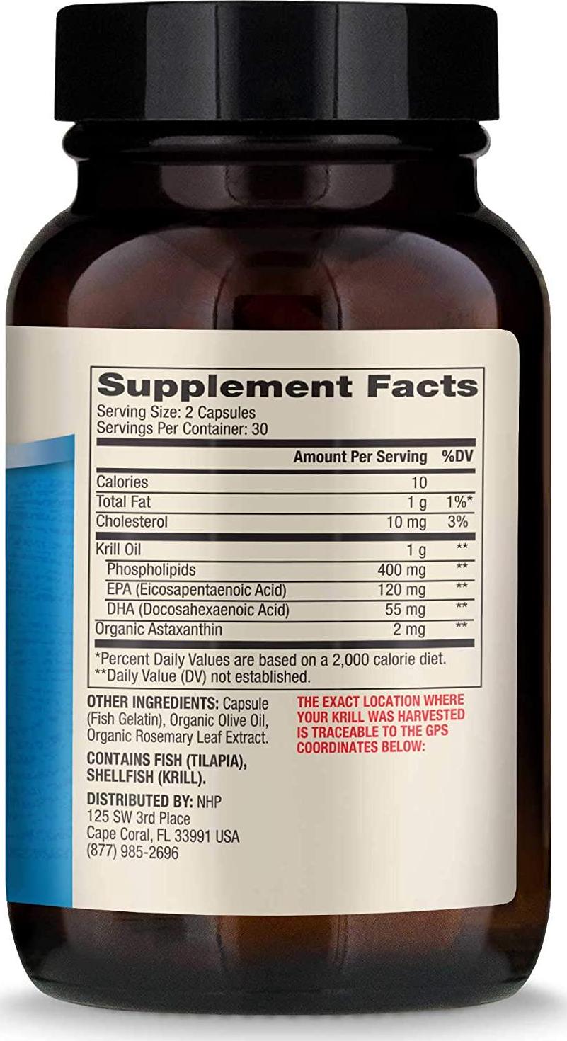 Dr. Mercola Antarctic Krill Oil, 30 Servings, MSC Certified, Non GMO, Soy-Free, Gluten Free, 60 Count (Pack of 1)