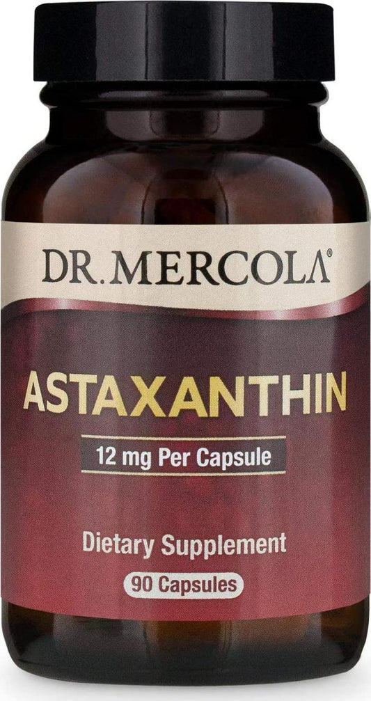 Dr. Mercola, Astaxanthin, 12mg, 90 Servings (90 Capsules), Non GMO, Soy-Free, Gluten Free