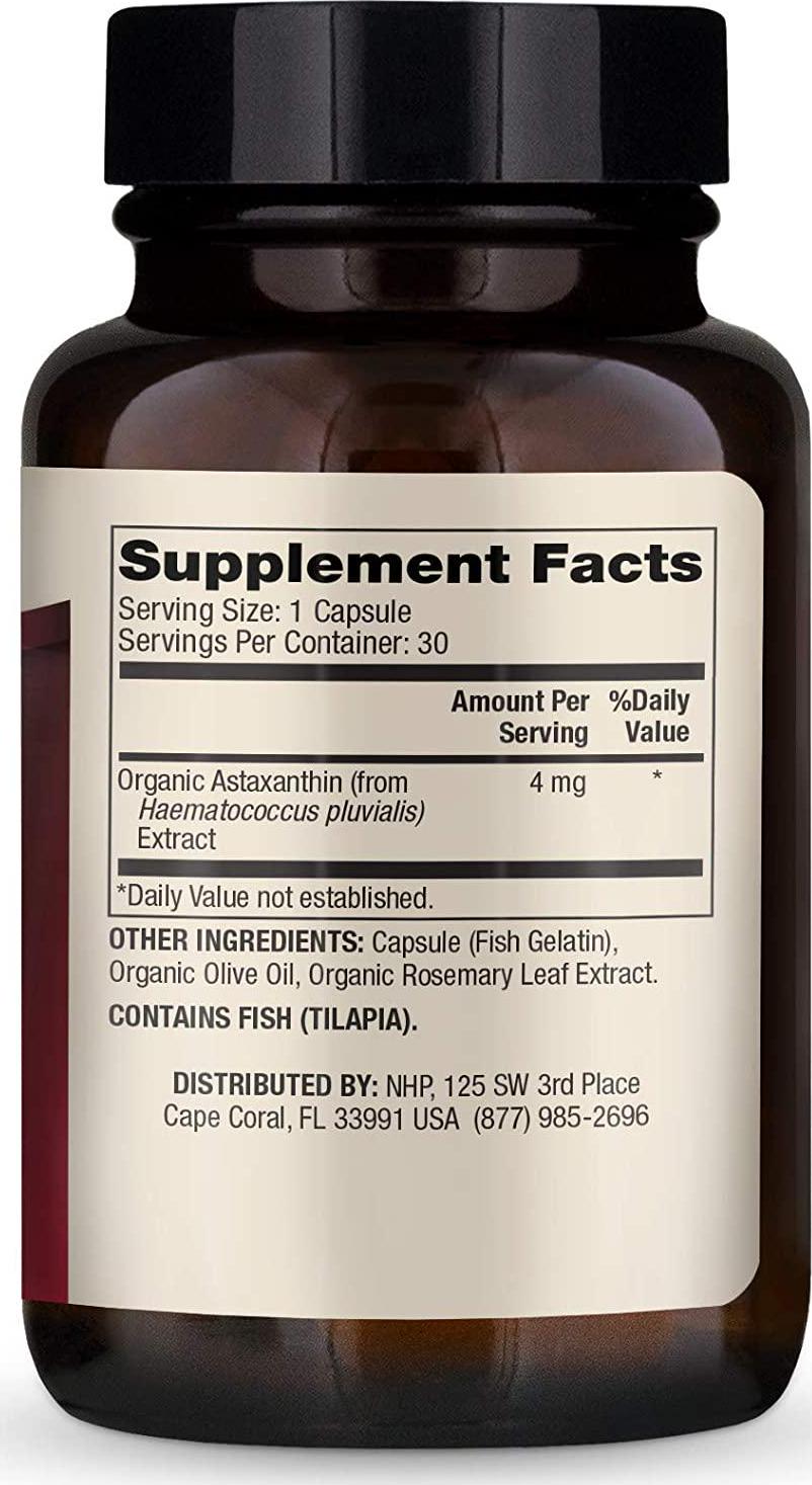 Dr Mercola Astaxanthin 4mg, 30 Servings (30 Capsules), Non GMO, Soy Free, Gluten Free