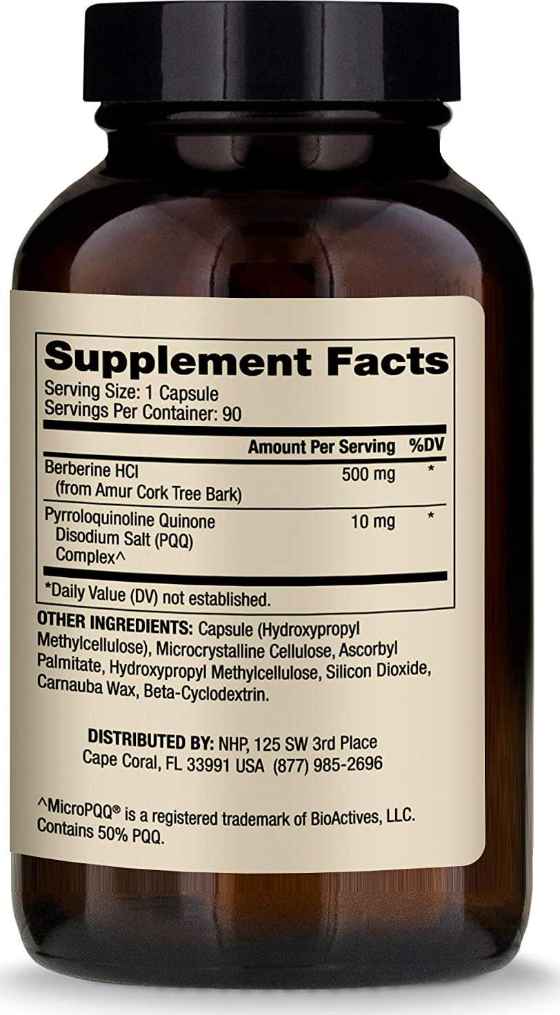 Dr. Mercola, Berberine and MircoPQQ Advanced, 90 Servings (90 Capsules), Non GMO, Soy-Free, Gluten-Free