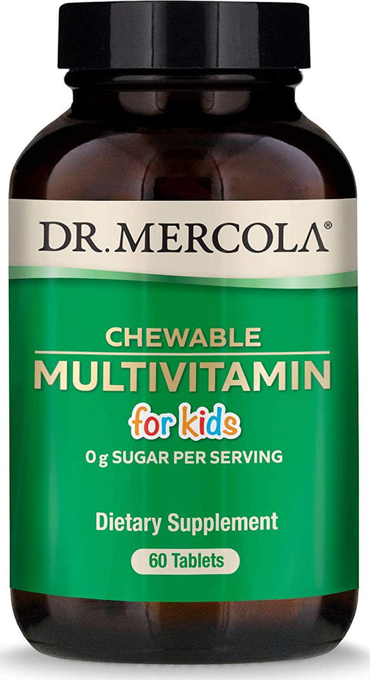 Dr. Mercola, Chewable Multivitamin for Kids, 30 Servings (60 Tablets), non GMO, Soy-Free, Gluten-Free