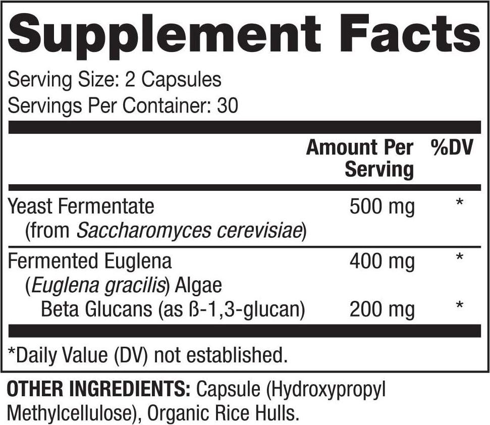 Dr. Mercola Fermented Beta Glucans Dietary Supplement, 30 Servings (60 Capsules), Non GMO, Soy Free, Gluten Free