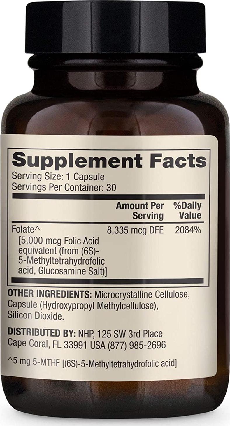 Dr. Mercola Folate, 5mg, 30 Capsules