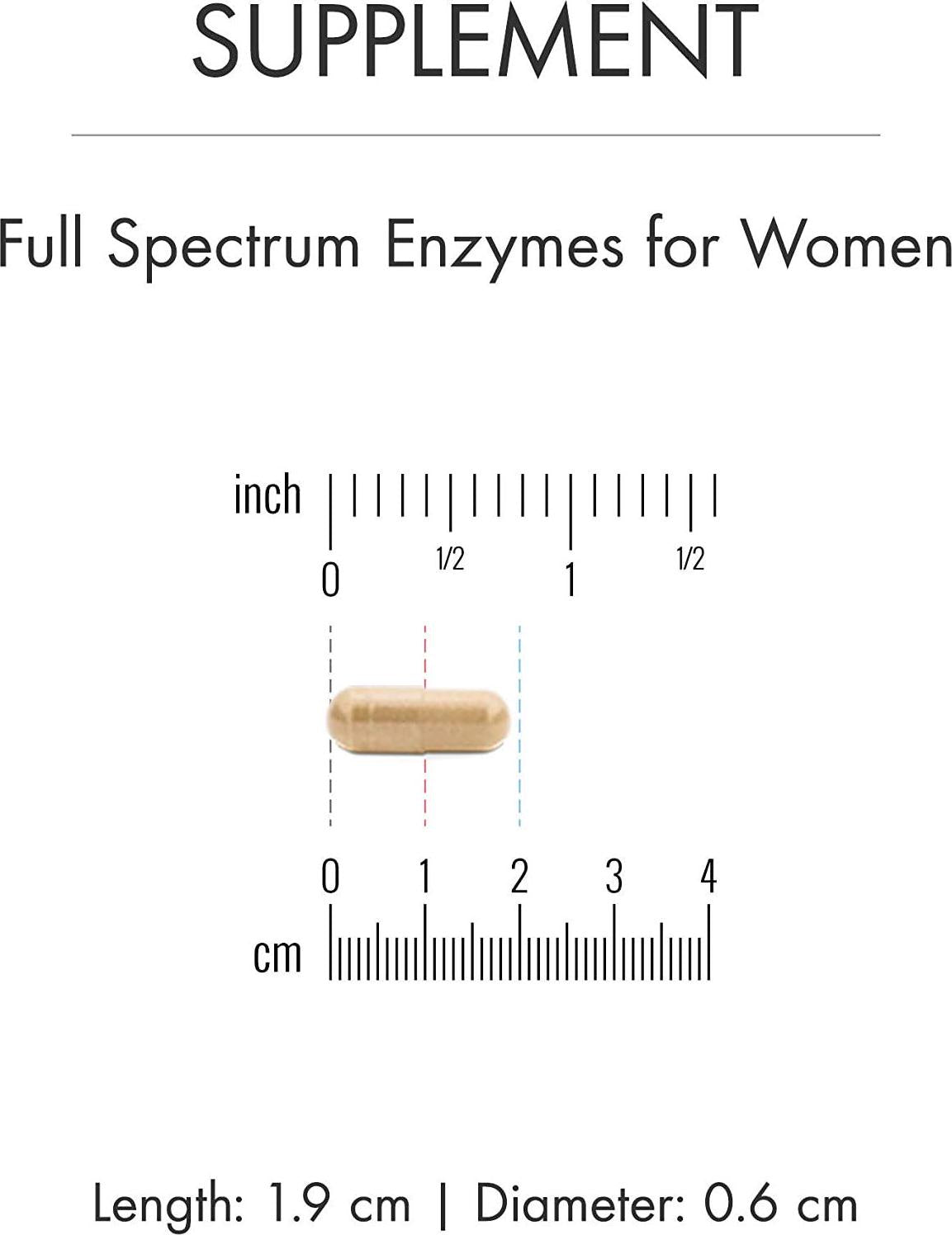 Dr. Mercola Full Spectrum Enzymes for Women, 90 Capsules