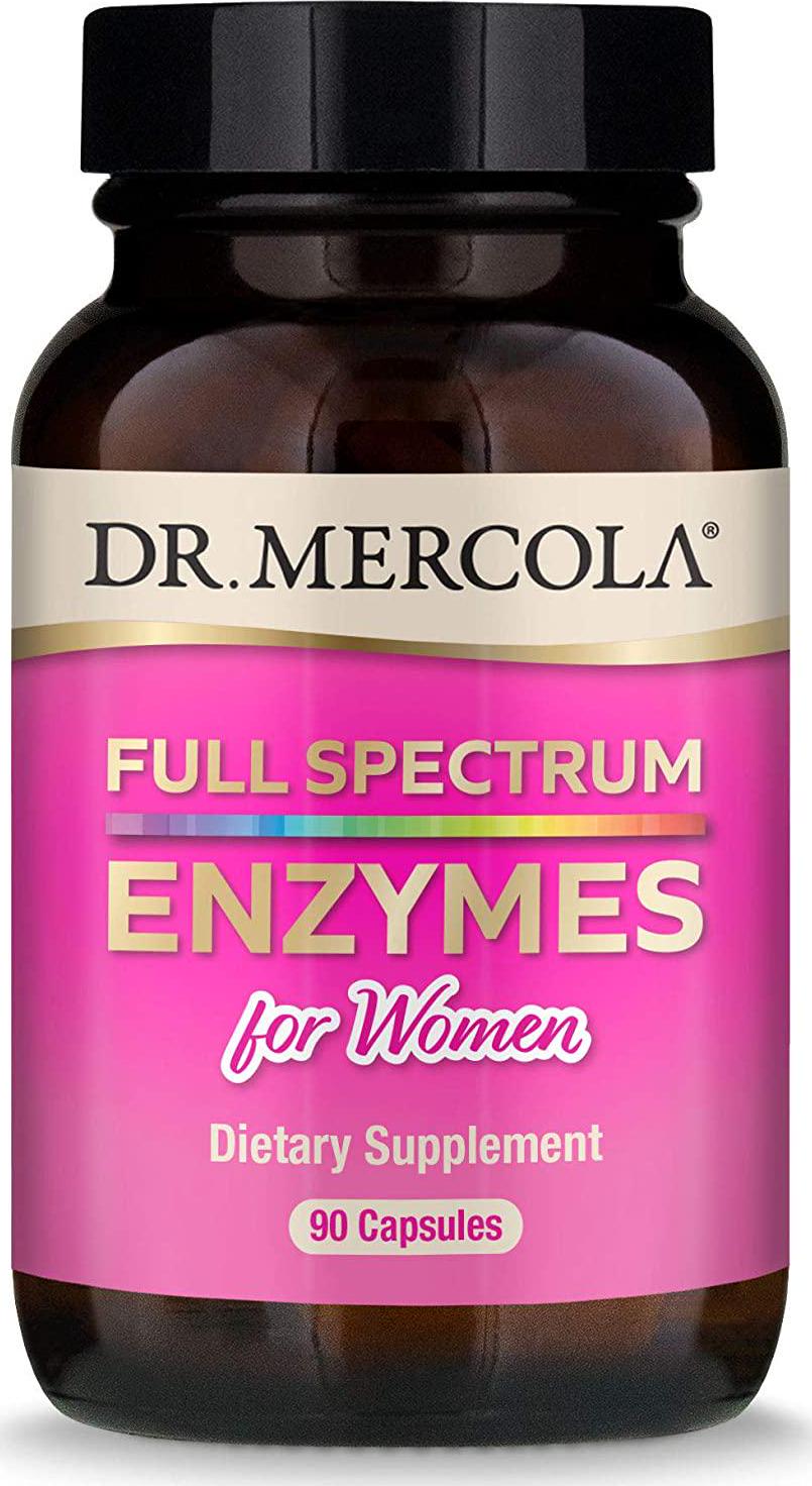 Dr. Mercola Full Spectrum Enzymes for Women, 90 Capsules