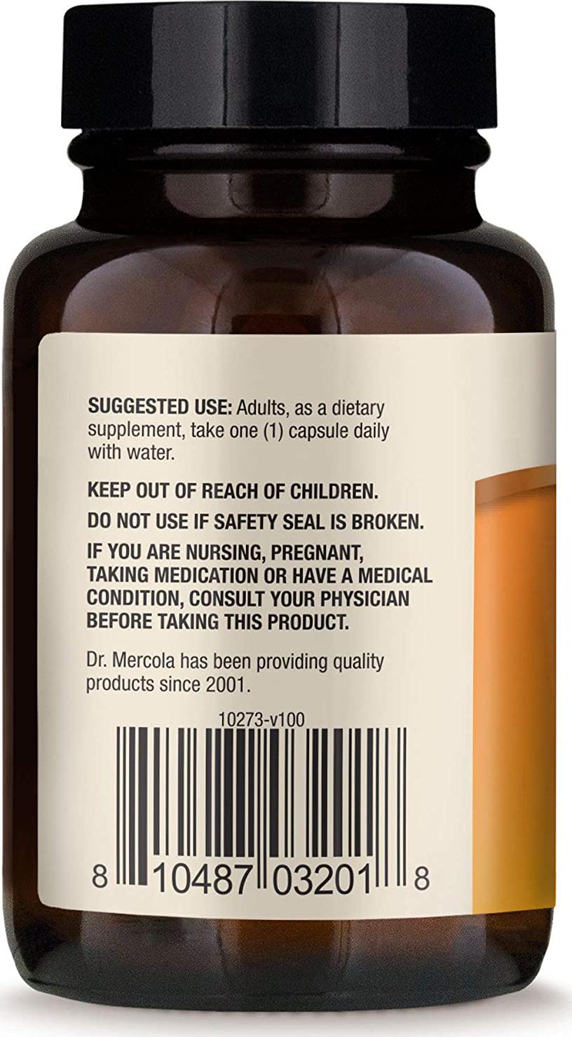 Dr. Mercola Liposomal Vitamin D3 10000 IU Day Dietary Supplement, 90 Servings (90 Capsules), Non GMO, Soy Free, Gluten Free