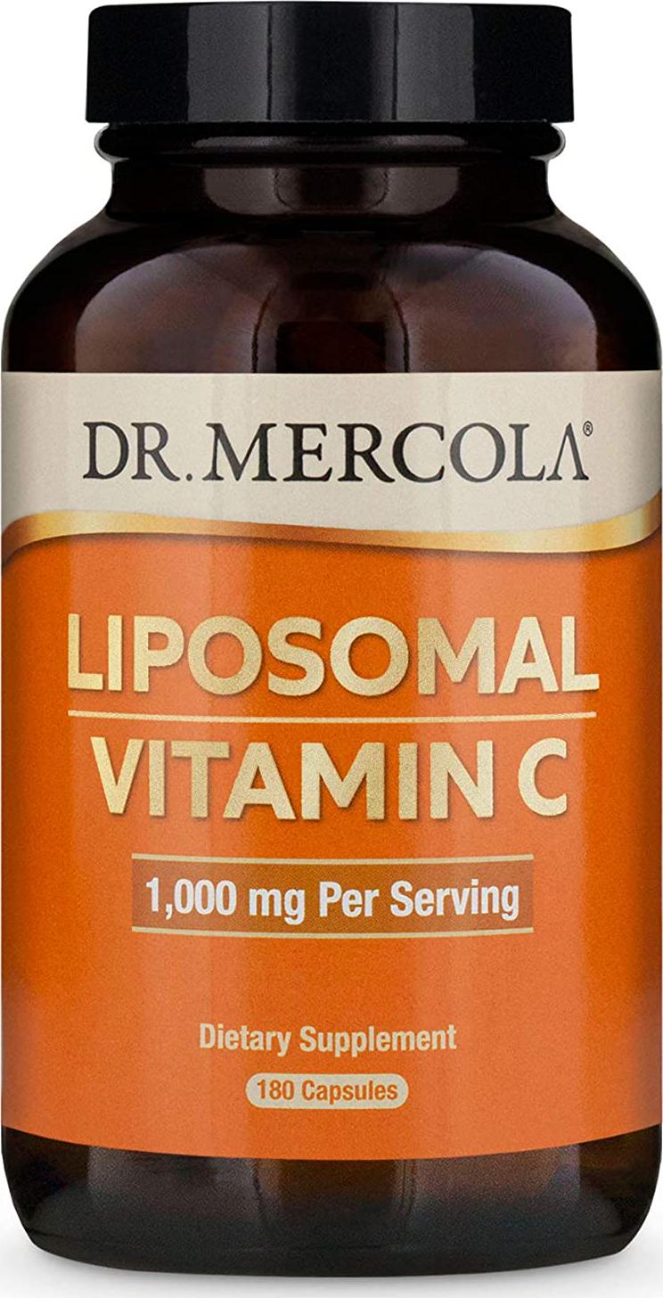 Dr. Mercola Liposomal Vitamin C 1,000mg per Serving - 2 Bottles - 180 Capsules - 90 Servings - Antioxidant Supplement with Higher Bioavailability Potential and Immune System Support