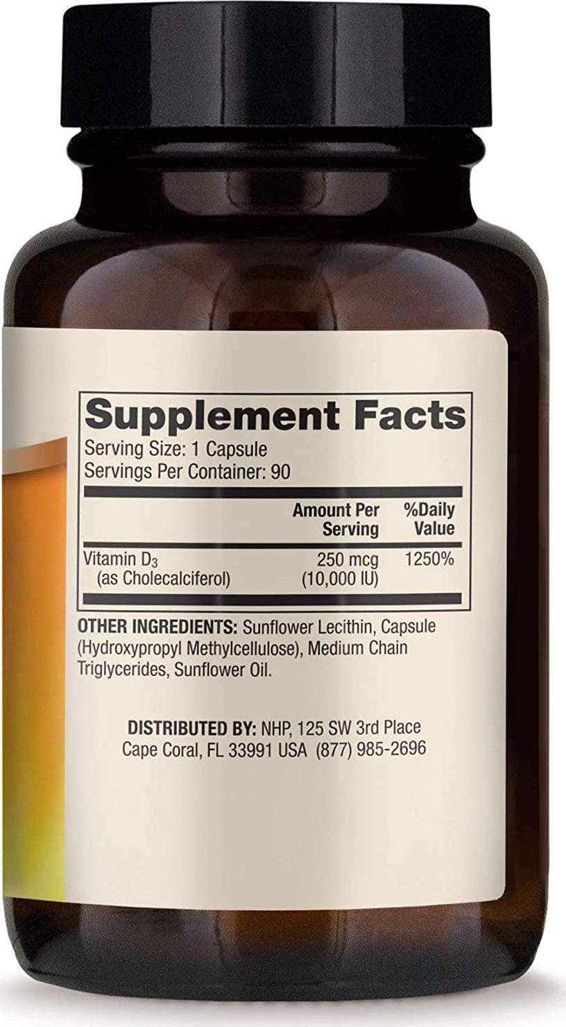 Dr. Mercola Liposomal Vitamin D3 10000 IU Day Dietary Supplement, 90 Servings (90 Capsules), Non GMO, Soy Free, Gluten Free