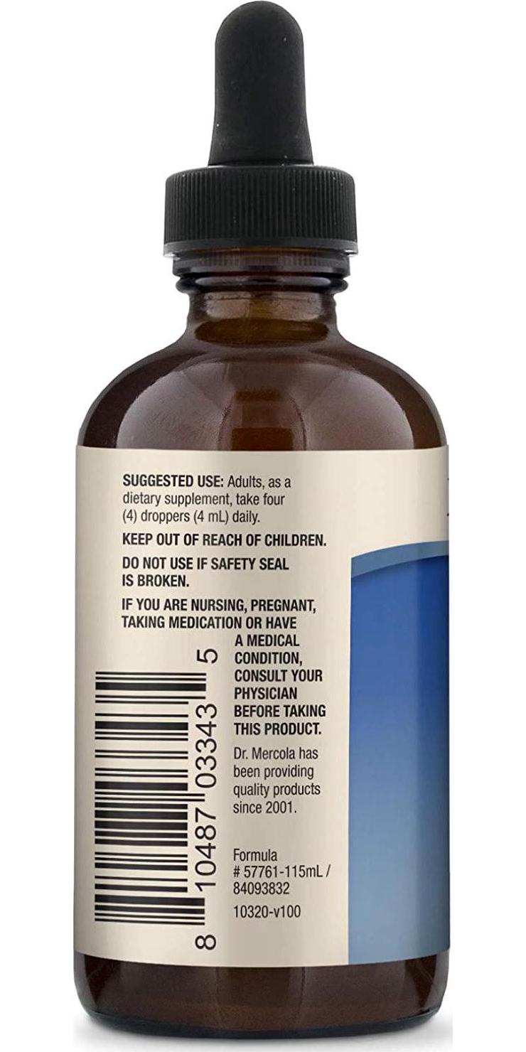 Dr. Mercola Liquid Zinc Dietary Supplement, 15 mg per Serving - About 28 Servings per Container (3.88 fl oz), Supports Organ and Immune Health*, Non GMO, Gluten Free, Soy Free, USDA Organic