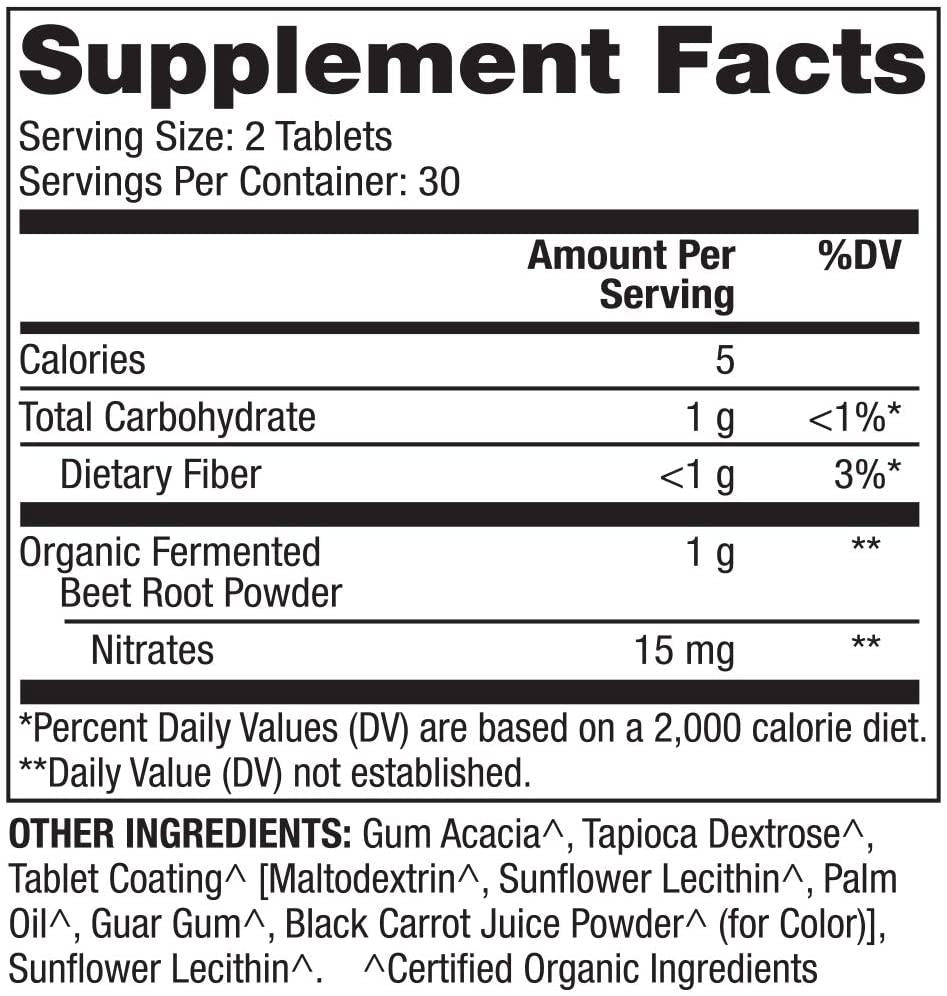 Dr. Mercola Organic Fermented Beets Dietary Supplement, 30 Servings (60 Capsules), Non GMO, Soy Free, Gluten Free, USDA Organic