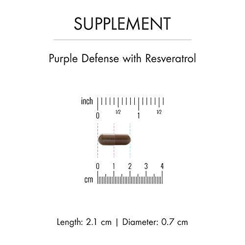 Dr. Mercola, Purple Defense with Resveratrol, 90 Servings (90 Capsules), Supports Memory and Concentration, Supports Immune System Health, Non GMO, Soy-Free, Gluten Free