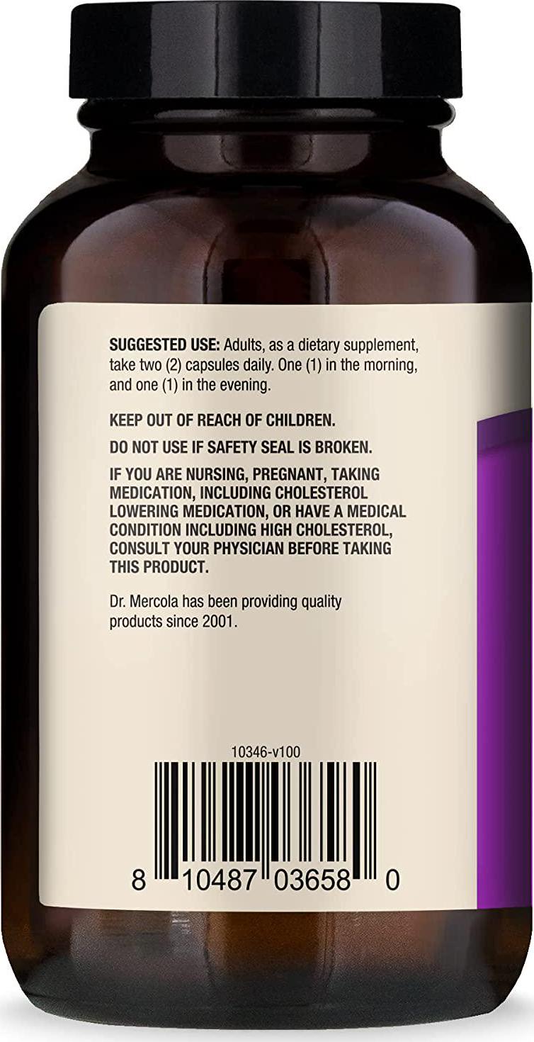 Dr. Mercola Quercetin and Pterostilbene Advanced, 90 Servings (180 Capsules), Non GMO, Gluten Free, Soy Free