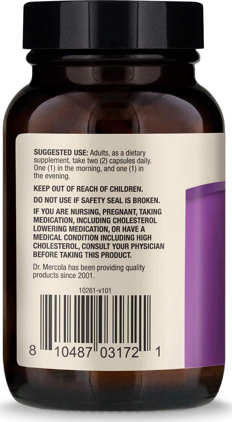 Dr. Mercola Quercetin and Pterostilbene Advanced Dietary Supplement, 30 Servings (60 Capsules), Supports Lung and Immune Health*, Non GMO, Soy Free, Gluten Free