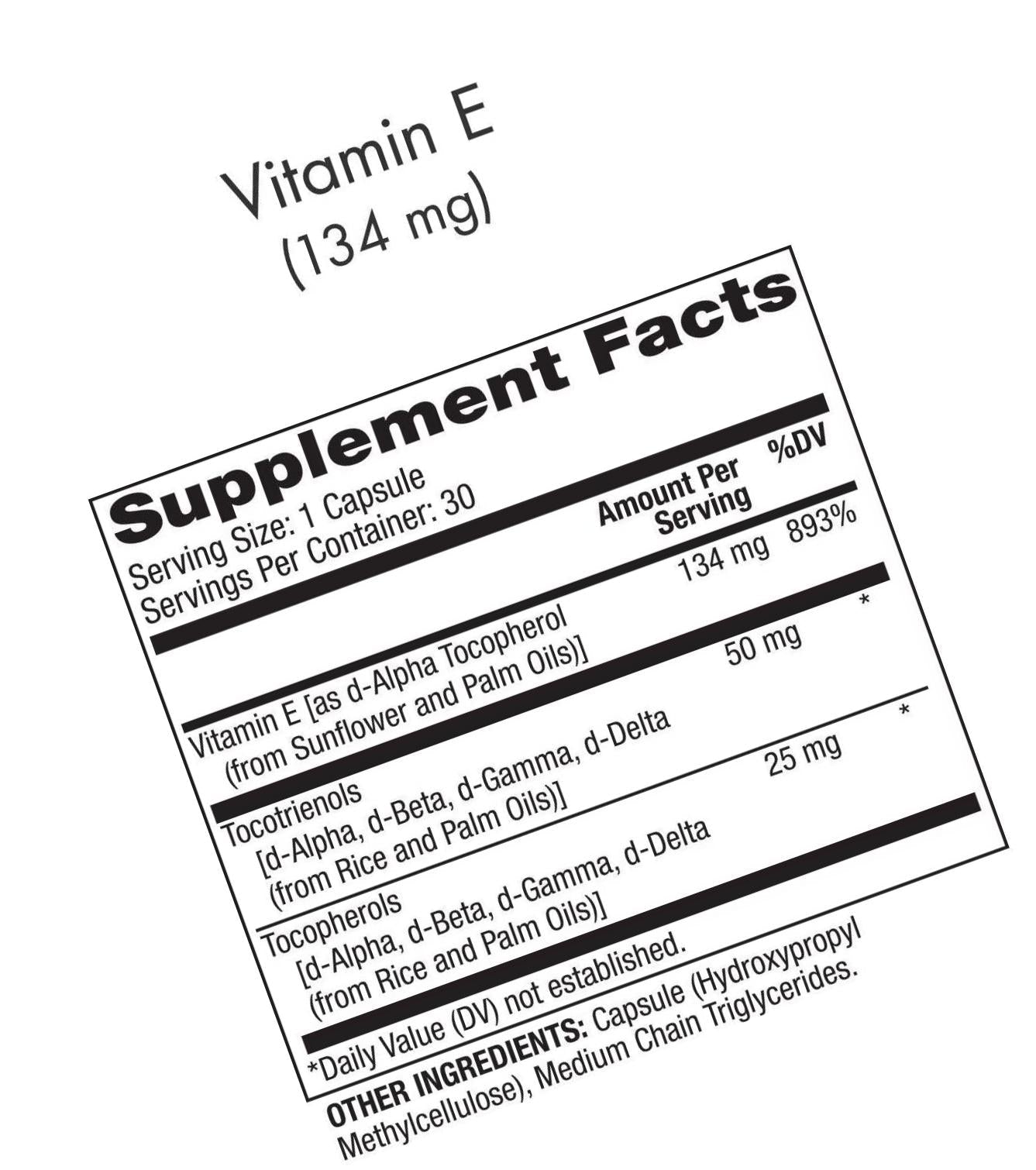 Dr. Mercola Vitamin E (134 mg) Dietary Supplement, 30 Capsules (30 Servings), Balance of Tocopherols and Tocotrienols, Non GMO, Gluten Free, Soy Free