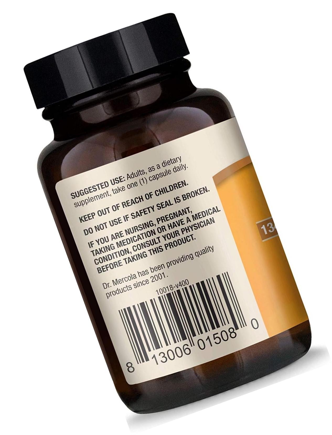 Dr. Mercola Vitamin E (134 mg) Dietary Supplement, 30 Capsules (30 Servings), Balance of Tocopherols and Tocotrienols, Non GMO, Gluten Free, Soy Free