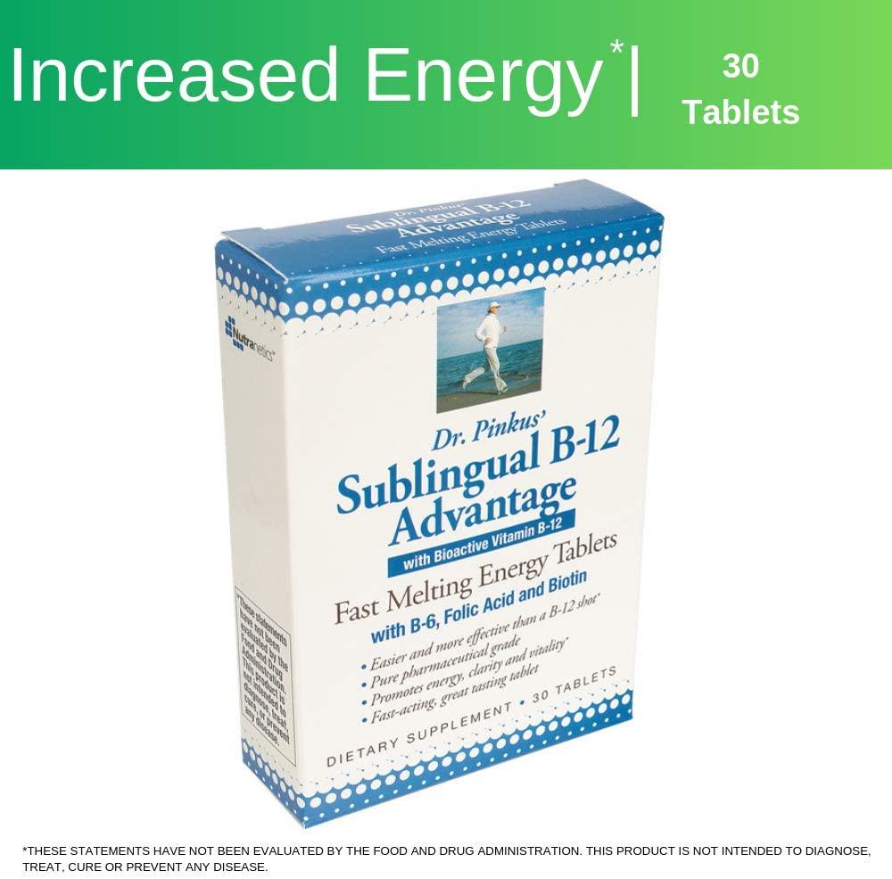 Dr Newton Naturals Sublingual B-12 Advantage - Vitamin B12 Supplement - 30 Fast Melting Energy Tablets