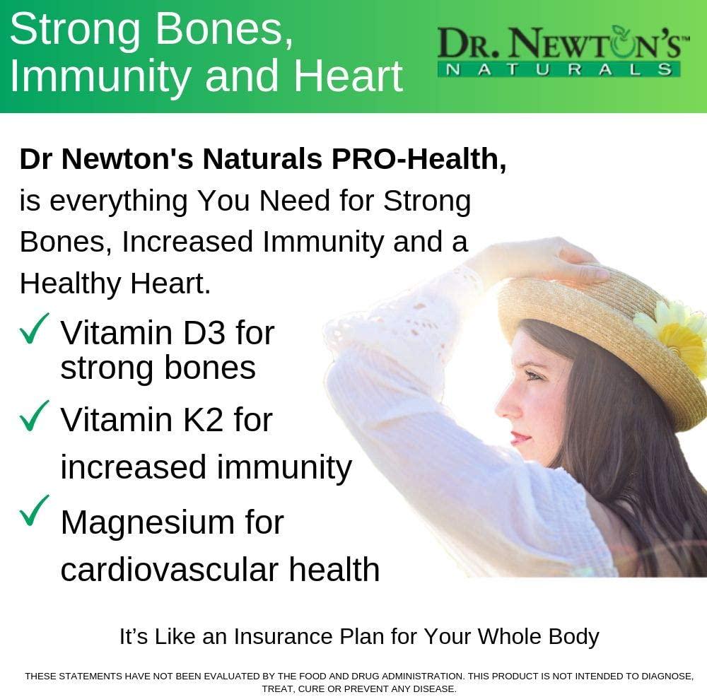Dr. Newtons Naturals PRO - Health Vitamin D Supplement, 5000 iu of Vitamin D3 to Support Bone, Muscle and Teeth, Vitamin K2 for Immune Support, and Magnesium for Heart Health - 60 Capsules
