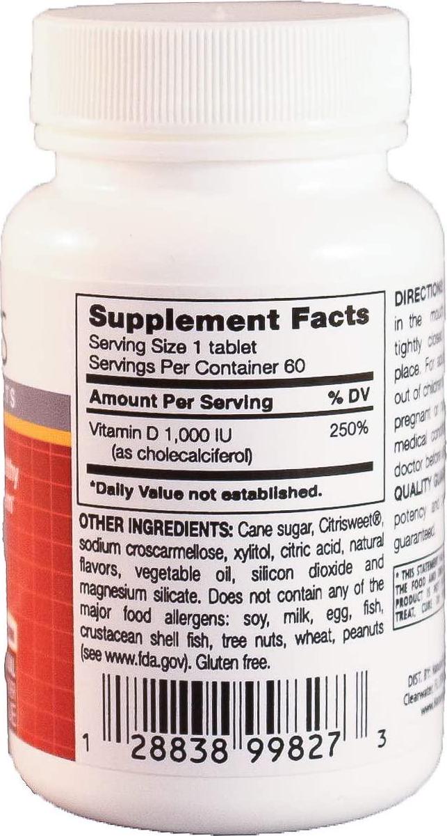 Dr Newtons Naturals Vitamin D3 Fast Melts Supplement for Immunity, Bone Density, and Energy - 60 Fast Dissolving Sublingual Gluten Free Tablets