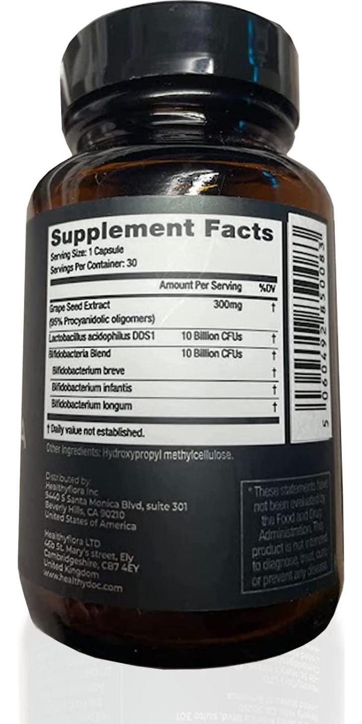 Dr. Nigma Healthy Flora Probiotic for Digestion, Gut, and Skin Health - 30 Capsules