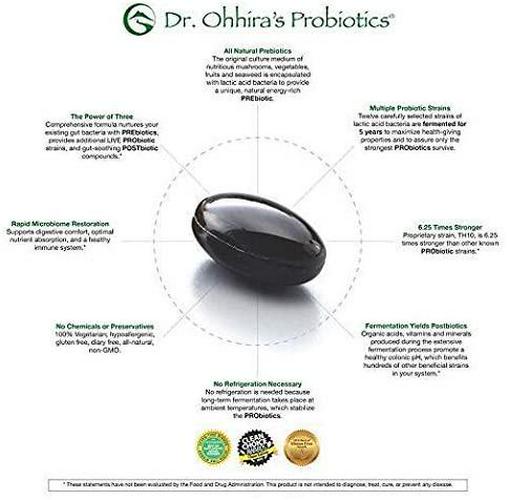 Dr. Ohhira's Probiotics Professional Formula - 60 Capsules with Bonus 3 Travel Size Samples (6 Capsules Bonus)