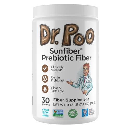 Dr. Poo All-Natural Prebiotic Fiber Supplement | Fiber for the Whole Family | Gentle and Simple Ingredients to Improve Gut Health | Gluten Free | Vegan | Tasteless | Non-GMO | Low-FODMAP (30 Servings)