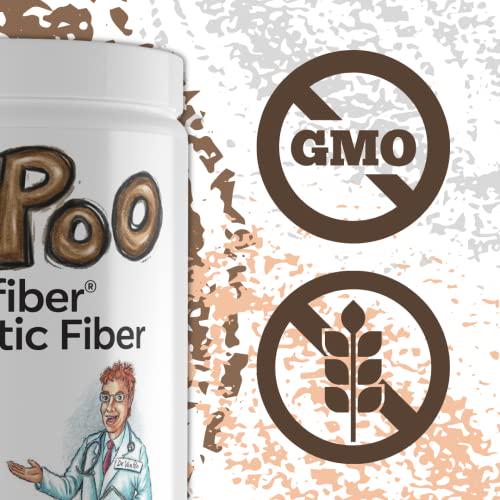 Dr. Poo All-Natural Prebiotic Fiber Supplement | Fiber for the Whole Family | Gentle and Simple Ingredients to Improve Gut Health | Gluten Free | Vegan | Tasteless | Non-GMO | Low-FODMAP (30 Servings)